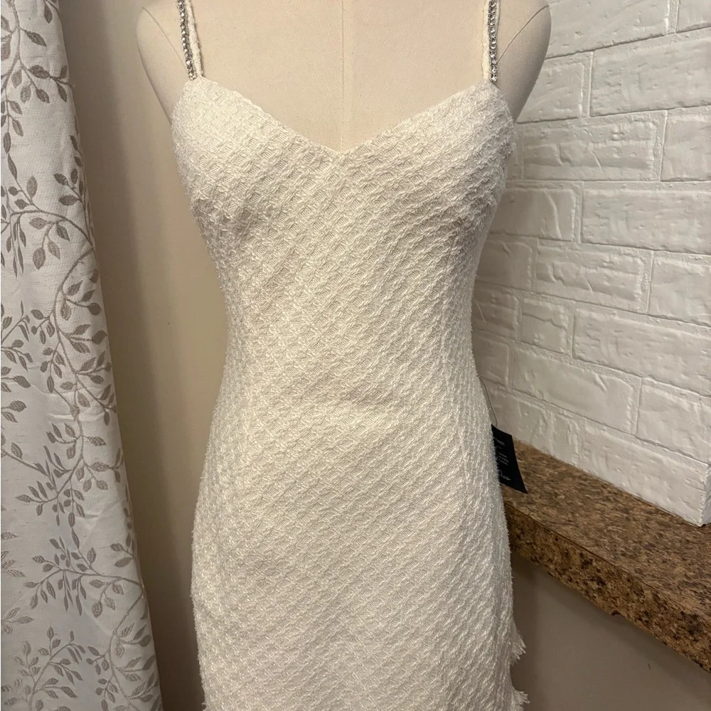 Elegant Cream Lulus tweed Dress women’s small - Picture 1 of 10